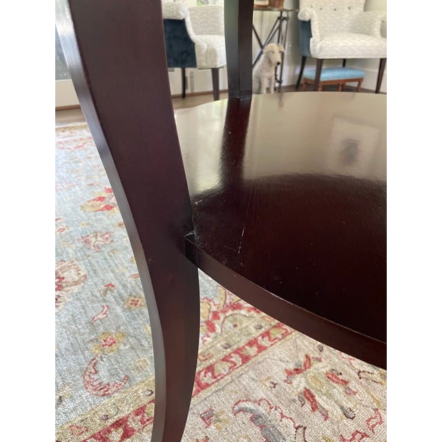Barbara Barry for Baker Fluted Edge Side Table. Mahogany For Sale - Image 9 of 9