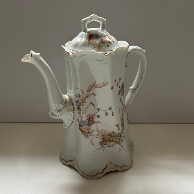 White Antique Hermann Ohme Chocolate Pot For Sale - Image 8 of 9
