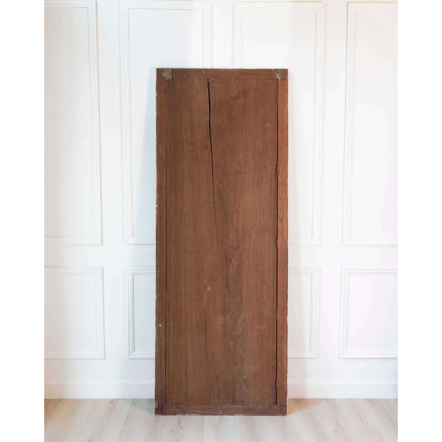 Light Gray 19th Century Large Painted Napoleon III Mirror For Sale - Image 8 of 8