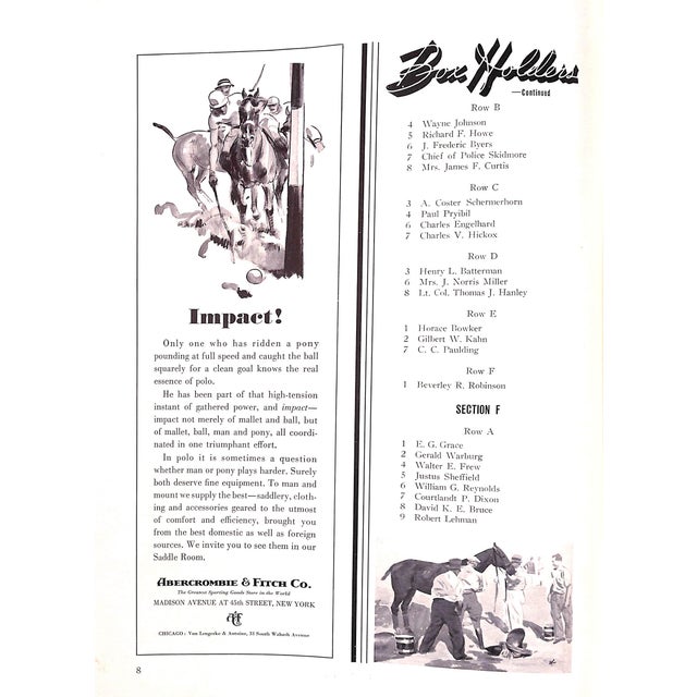 Paper Us Open Polo Championship Meadow Brook Club September 1938 For Sale - Image 7 of 17