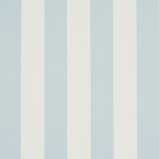 Schumacher Emma Stripe Wallpaper In Sky For Sale