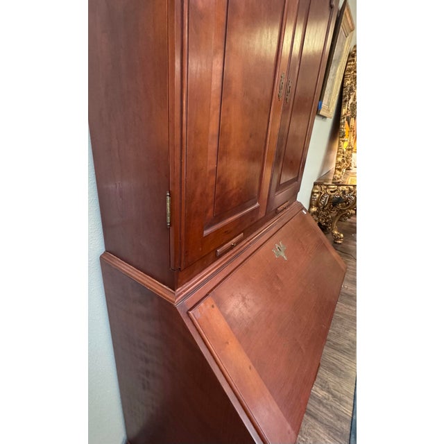 Wood Eldred Wheeler Cherry Chippendale Secretary Desk & Bookcase – Bench Made, Massachusetts For Sale - Image 7 of 7