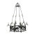 Mid 20th Century Italian Eight-Light Circular Iron Chandelier For Sale - Image 9 of 9