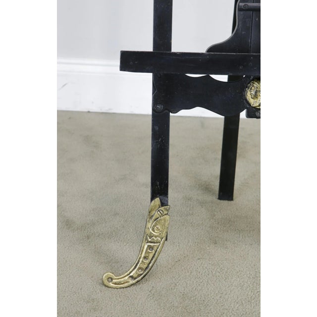 Antique Napoleonic Influenced French Empire Ebonized Black & Gold Easel For Sale In Philadelphia - Image 6 of 13