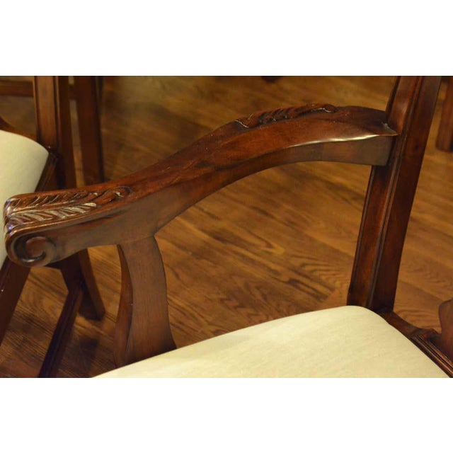 2020s Leighton Hall Mahogany Chippendale Straight Leg Dining Chairs - Set of 8 - Showroom Samples For Sale - Image 5 of 13