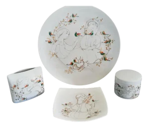 Dinner Plates by Bjorn Wiinblad for Rosenthal Studio-Line, 1980s, Set of 4