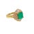 1.62 Carat Vintage Colombian Emerald and Baguette Cut Diamond Ring in 18k yellow For Sale - Image 4 of 9
