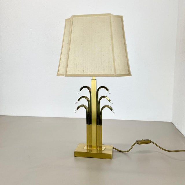 Modernist brass table light base origin: germany decade: 1970s this original vintage light was designed and produced in...
