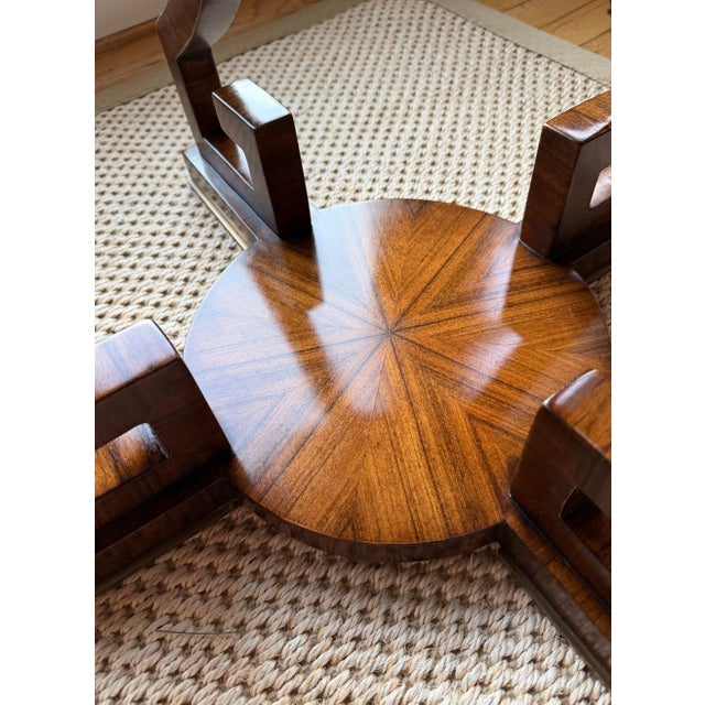 Pair of Burlwood Greek Key Side Tables With Custom Glass Tops For Sale - Image 11 of 18