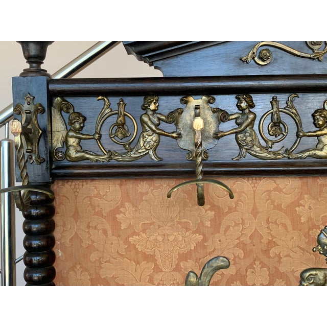 Late 19th Century 19th Large Carved Spanish Solid Walnut Coat Rack Stand or Entry For Sale - Image 5 of 18