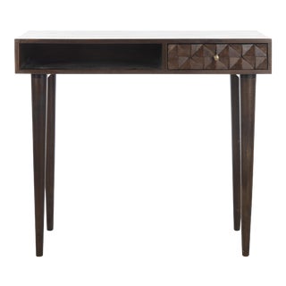 Modern Tapered Leg Desk in Walnut For Sale