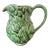 Vintage Green Ceramic Fruit & Leaf Pattern Pitcher For Sale