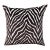 Modern Silk Velvet Zebra Designer Down Pillow by Randy Esada Designs For Sale