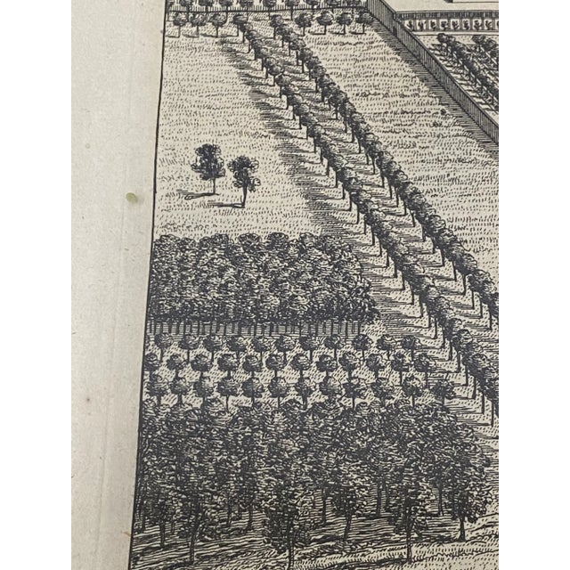 Early 18th Century Engraving "Birdseye View of Grand Country House at Hamstead Marshall" C.1924 For Sale - Image 10 of 13