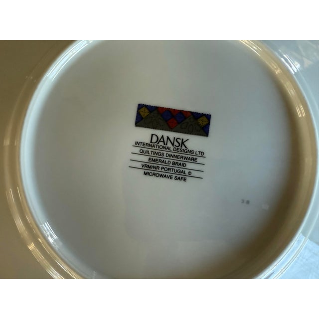Vintage Dansk Quilting Emerald Braid Salad Plate - Set of 4 For Sale - Image 11 of 12