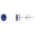 Metal 18k White Gold Oval Cut Sapphire Jewelry Set Ring Size 7 & Earrings - 3 Pieces For Sale - Image 7 of 15