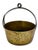 American Unusual Mid 1800s Antique Heavy Brass & Hand Wrought Iron Fireplace Hearth Hanging Cooking Pot For Sale - Image 3 of 18