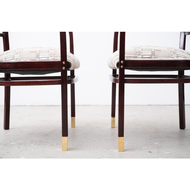 Art Nouveau Table by Adolf Loos and Armchairs by Otto Wagner, Vienna, Austria, 1902-1905, Set of 3 For Sale - Image 17 of 18