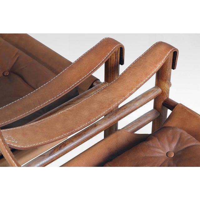 Arne Norell Set of Vintage Scirocco Safari Armchairs by Arne Norell for Arne Norell Ab, 1960s, Set of 2 For Sale - Image 4 of 5
