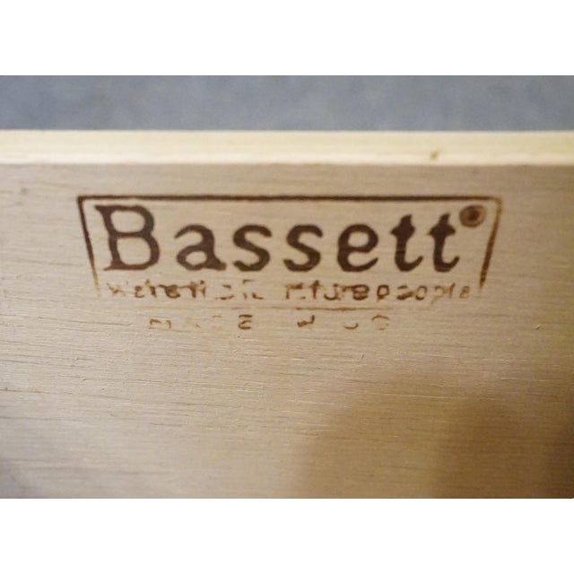 Brown Bassett Furniture Cherry Traditional Contemporary 23" Chairside Chest / Accent End Table For Sale - Image 8 of 12