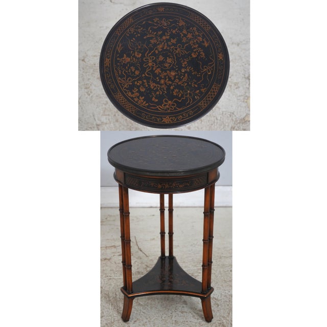Theodore Alexander Faux Bamboo Chinoiserie End Table For Sale - Image 14 of 14