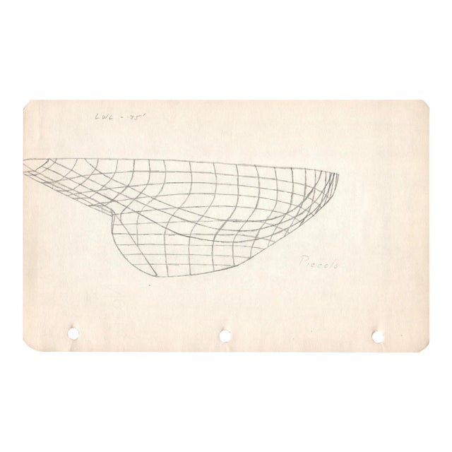 1940s Maine Marine Architectural Drawing on Paper For Sale