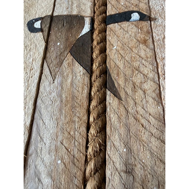 Large Vtg. 1989 Wood Inlay Geese Landscape Art Signed by C. Pruitt Inscribed 19th C. Wood Lath For Sale - Image 15 of 18