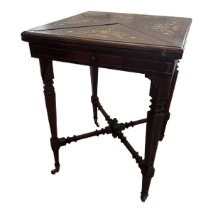 Early 20th Century Louis XVI Style Inlaid Handkerchief Card - Game Table