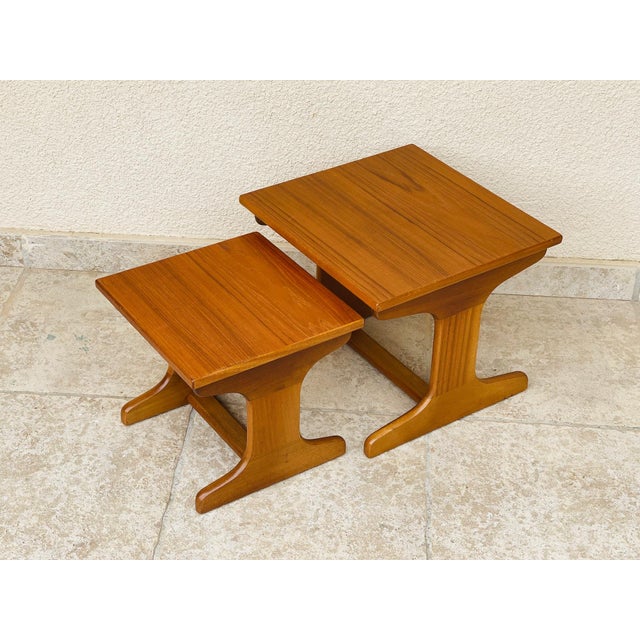 Scandinavian Nesting Tables in Teak, 1960s, Set of 2 For Sale - Image 9 of 9