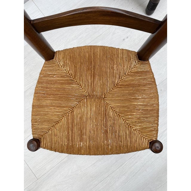 Beech and Straw Chair in the style of Charles Dudouyt For Sale - Image 5 of 18