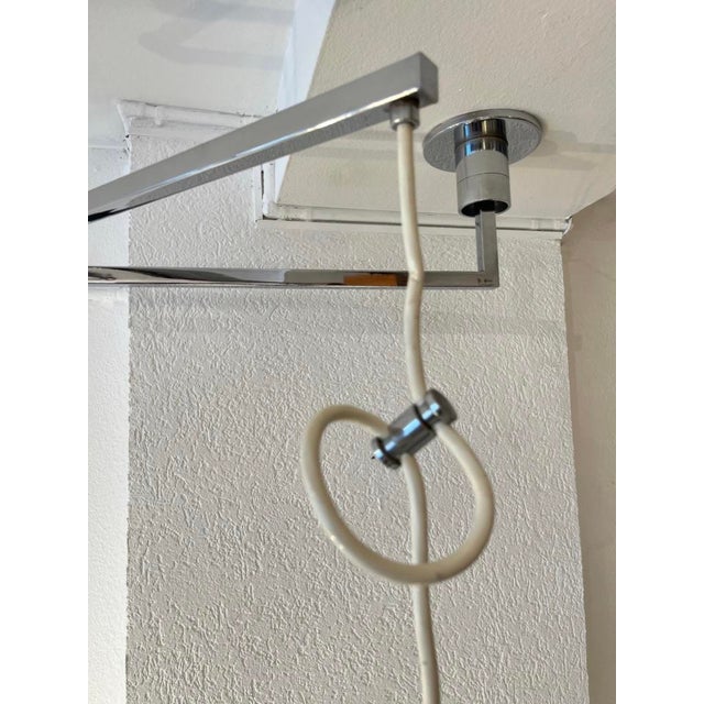 Metal Adjustable and Articulated Chandelier in Chromed Steel by Franco Albini for Sirrah, Italy, 1969 For Sale - Image 7 of 9