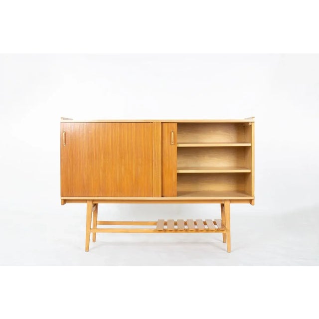 Mid-Century Ash Sideboard by René-Jean Caillette for Charron, France, 1950s For Sale - Image 6 of 12