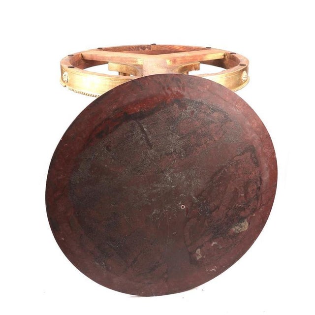 Italian Gilt Table with Marble Top by Pietra Dura, 1890s For Sale - Image 3 of 9