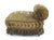 Rococo Antique Upholstered Bench/Stool with One Small Tufted and Rolled Arm and Tassel Shag Trim For Sale - Image 3 of 6