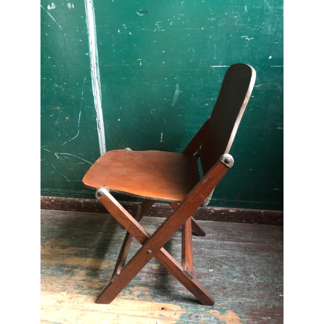 Mid Century Modern Walnut Folding Chair Chairish