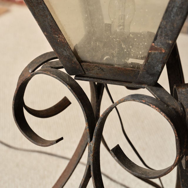 19th Century French Neo Gothic Iron Lantern For Sale - Image 4 of 4
