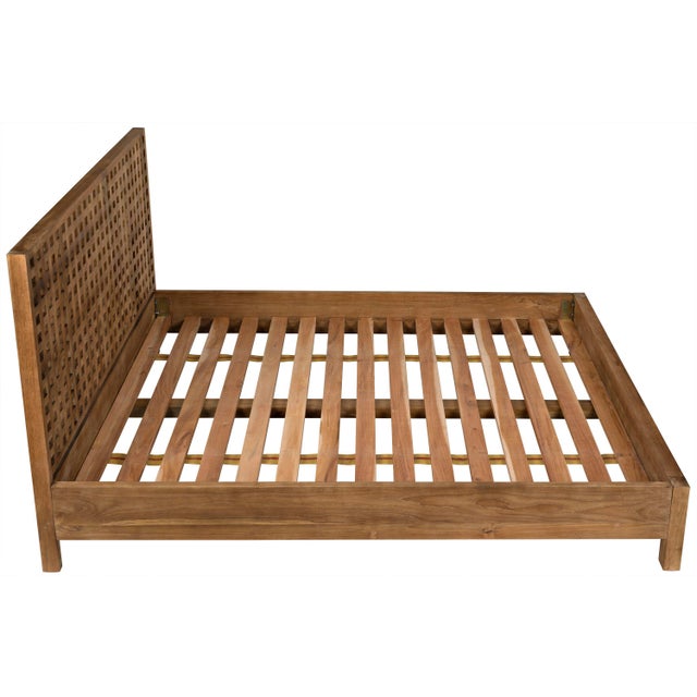 Wood NOIR Quinnton Platform Bed, Queen, Teak For Sale - Image 7 of 11