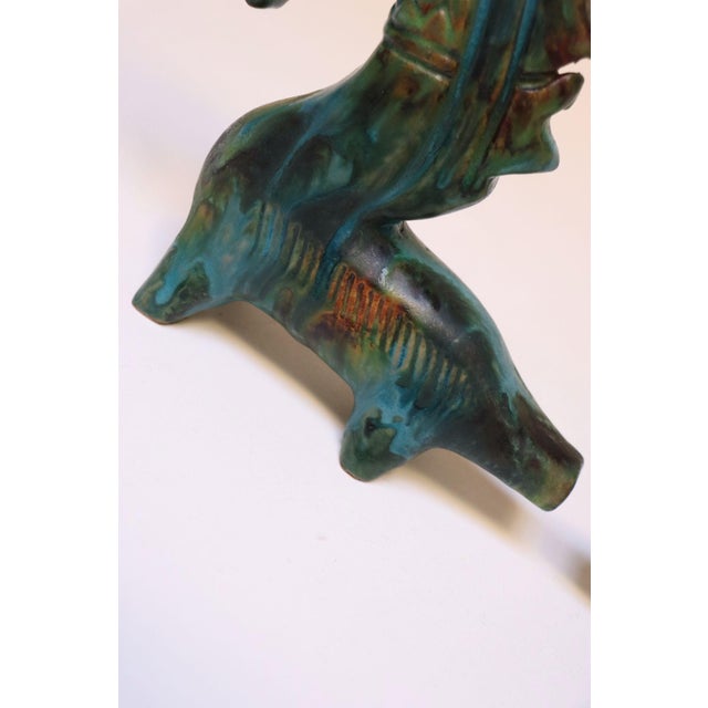 Pair of Italian Modernist Sea Garden Ceramic Horses by Alvino Bagni for Raymor For Sale - Image 12 of 12
