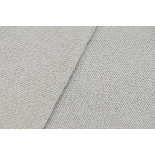 Textile Rug & Kilim’s Oversized Textural Rug in Light Gray Tones & Striae For Sale - Image 7 of 7