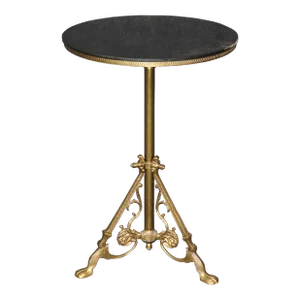 Fine Quality French Regency Marble Top and Bronze Occasional Paw Footed Table