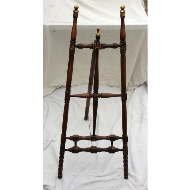 Traditional Vintage Carved Detail Folding Easel For Sale - Image 3 of 6