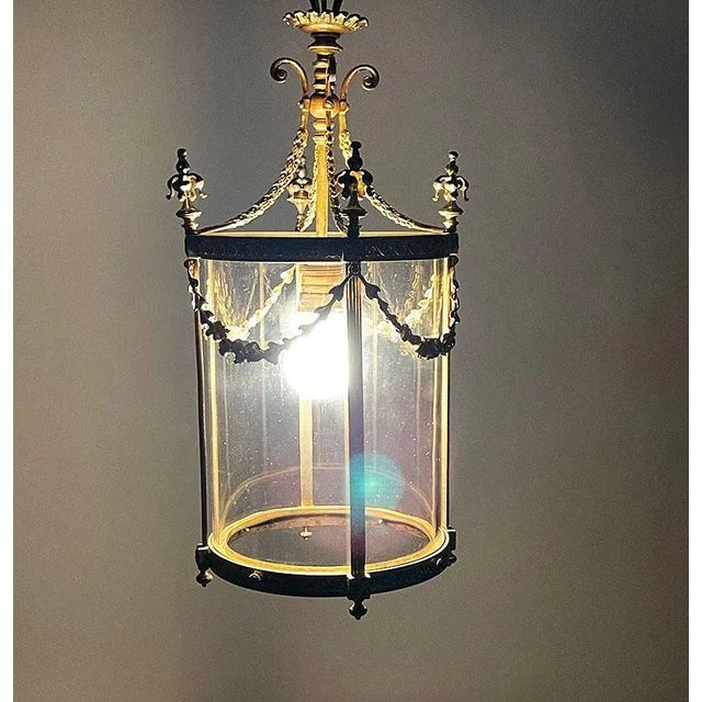 19th Century French Gilt Bronze Lantern For Sale - Image 5 of 14
