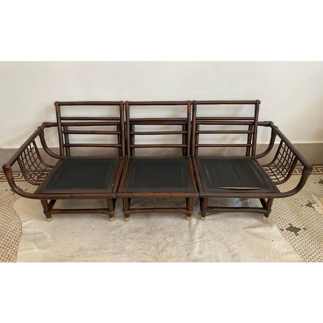 Vintage Rattan Lanai Sofa Attr. To John Eisner for Ficks Reed, Circa 1970 For Sale - Image 9 of 15