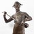 A large bronze sculpture of the harlequin by paul dubois, 19th century, napoleon iii period. Bronze sculpture by paul...