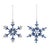 Add a touch of glamour and wintry charm to your tree with the Beaded Metal Snowflake Ornament. Featuring wintry blue and...