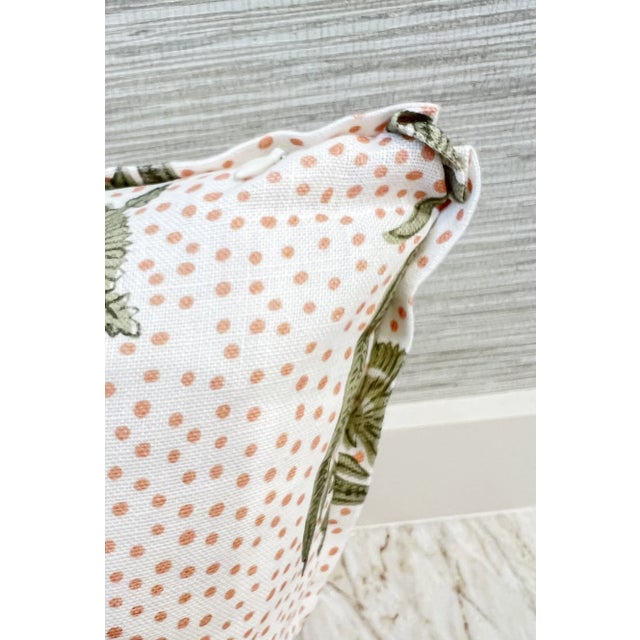 Boho Chic Pair of Lisa Fine Kalindi Reverse Pillow Covers in Sage Colorway For Sale - Image 3 of 4