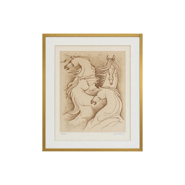 Paul De Chabot, Horses 16/100, 1960s, Etching For Sale - Image 12 of 12