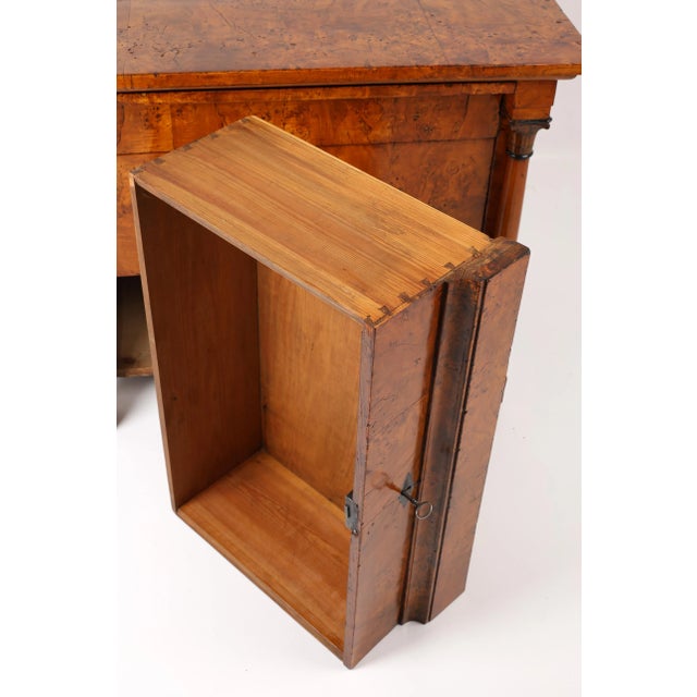 Gold Biedermeier Karelian Curly Birch Chest of Drawers, 1820s For Sale - Image 8 of 14