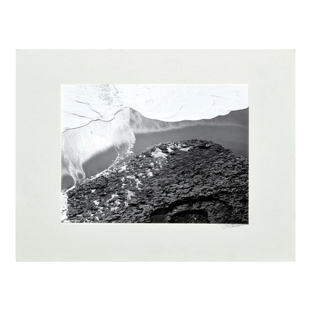 Incoming Tide - Black & White Vintage Abstract Seascape Photograph by James Deike For Sale