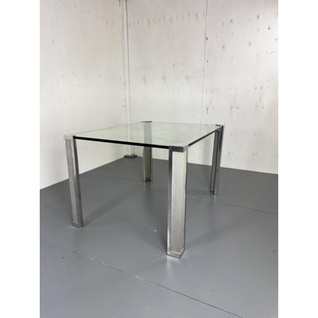 Rectangular Metal, Chrome, and Glass Dining Table from Peter Ghyczy, 1980s For Sale - Image 6 of 13